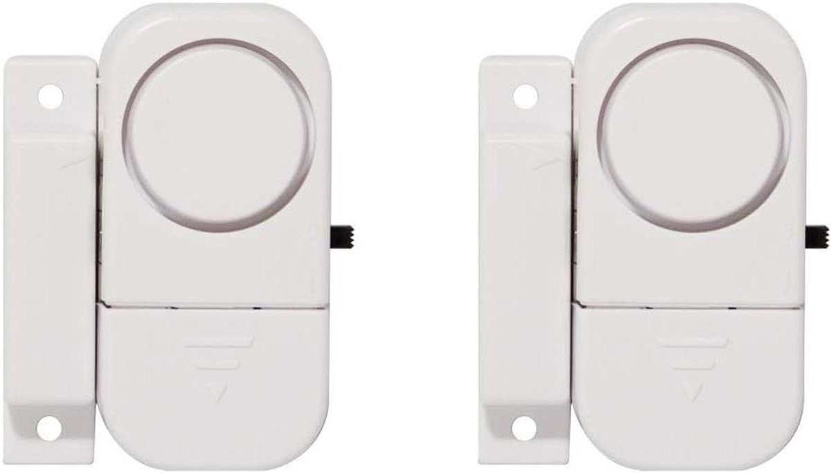 Mini Alarm Set - Contact Sensor - Huis Beveiligen - Luid Waarschuwingssignaal - 2 Stuks - Wit
