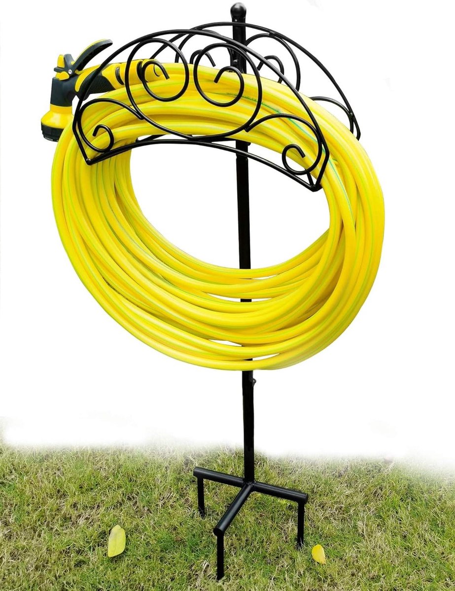 Slanghouder - Slanghanger - Slang Opbergen - Heavy Duty Ontwerp - 42 Inch Hoogte - Zwart