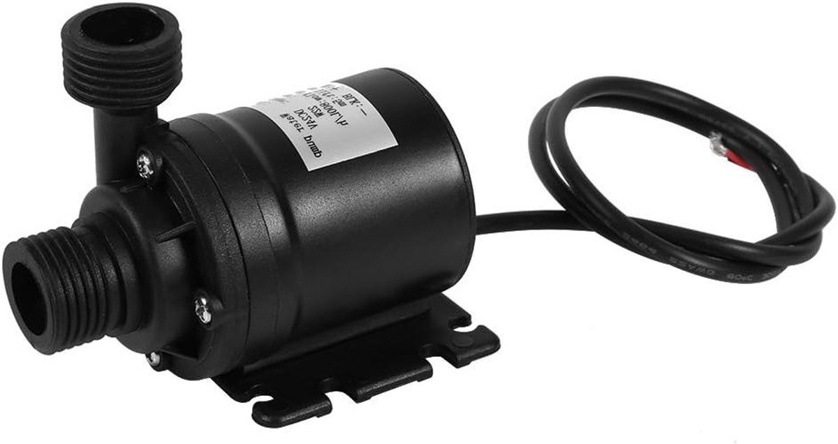 Borstelloze Waterpomp - Circulatiepomp Vijver - Water Circulatie - Hittebestendig - 800L/U 5M - Zwart