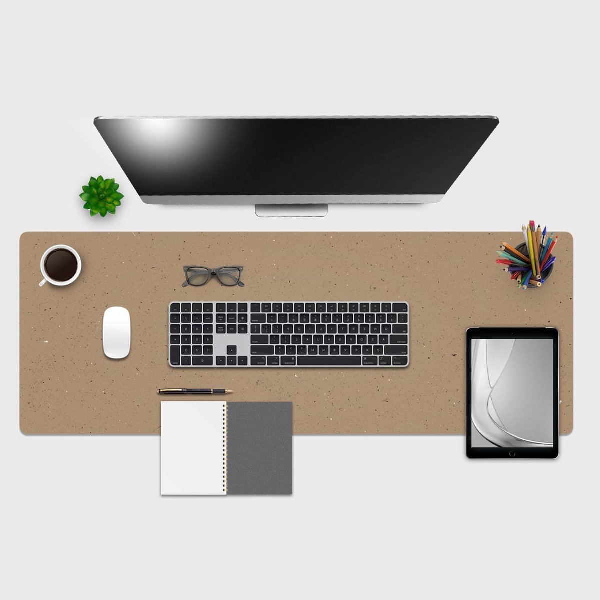 Bureauonderlegger - Desk organizer - Bureau beschermen - Antislip en brandwerend - 120x40 cm - Zwart