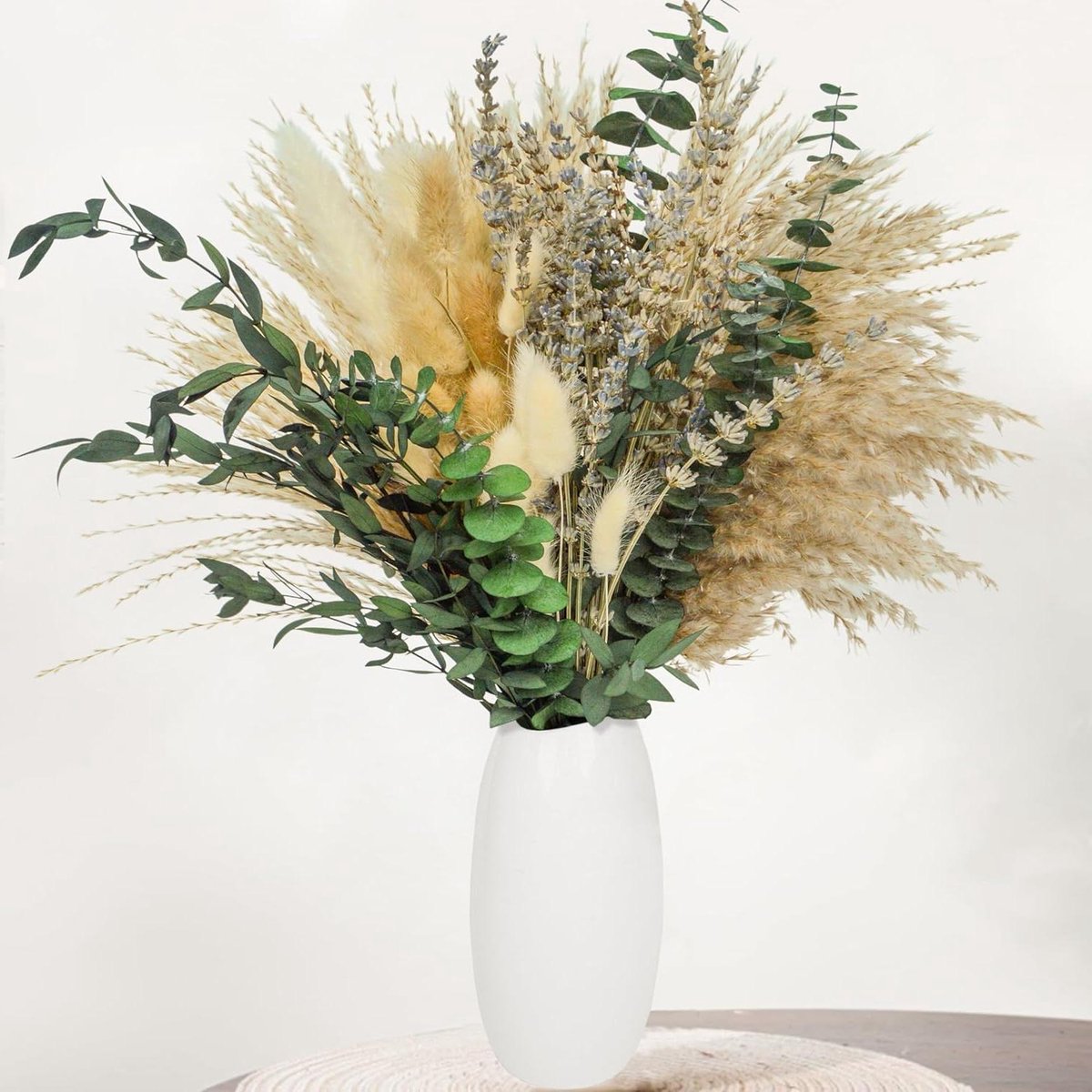 Gedroogde bloemen - Natuurlijk boeket - Woonkamer decoratie - Luchtgedroogde materialen - 100 stuks - Beige