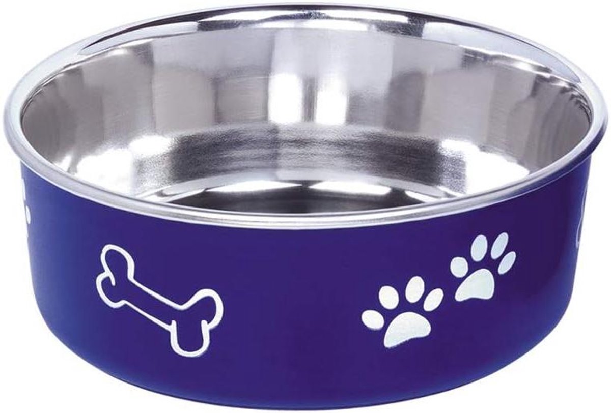 Honden voerbak - Eetbak - Voeding geven - Antislip bodem - 16 cm - Blauw