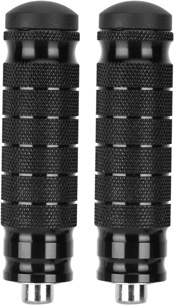 Motorfiets Voetsteunen - Achterste Pinnen - Veilige Grip - Antislip Oppervlak - M8 Bout - Zwart