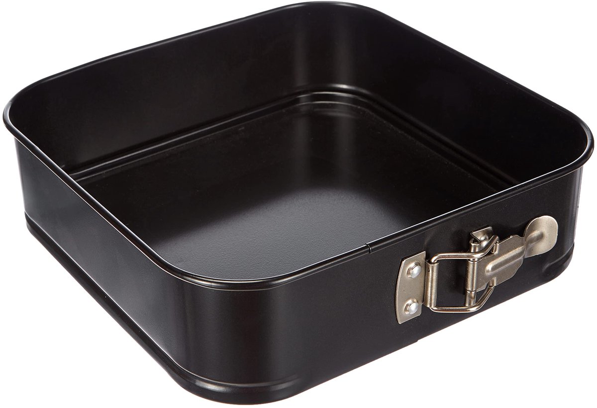 Springform Set Moka Square 24x7 cm, gewalste stalen plaat, Zwart, 24 x 24 x 7 cm