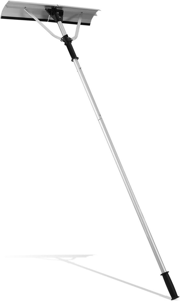 Daksneeuwschuiver - Dakwisser - Dak Sneeuwvrij - Verstelbare Lengte - 635 cm - Zilver
