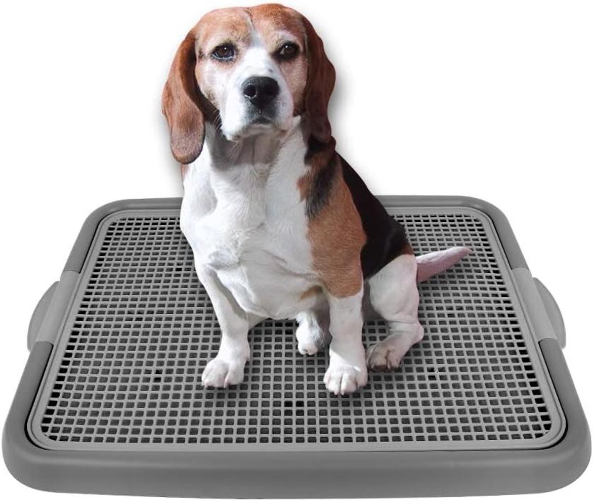 Hondenplasbak - Puppy Toilet - Zindelijk Maken - Netten Bovenplaat - 51.5 x 41.5 x 3 cm - Grijs