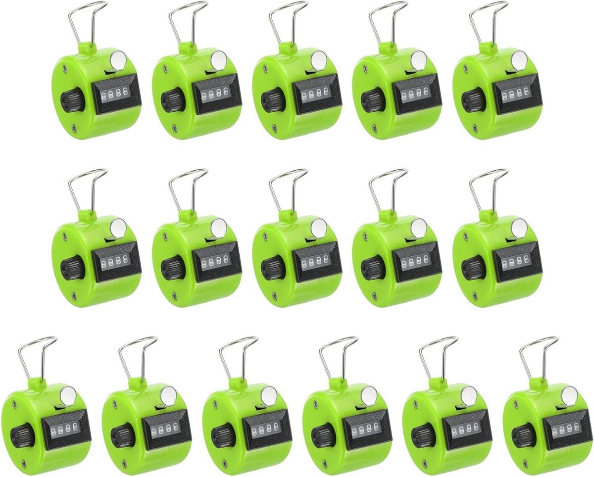 Clicker Teller - Handteller Tally - Gegevens Tellen - Mechanische Precisie - 55 x 43 cm - Groen