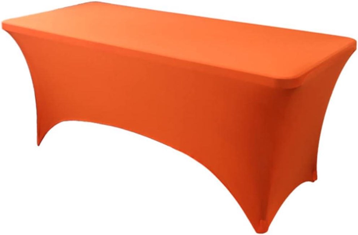 Tafelhoes Spandex - Hoeslaken Tafel - Feestelijke Decoratie - 4-Weg Stretch - 8FT (244 cm) - Oranje