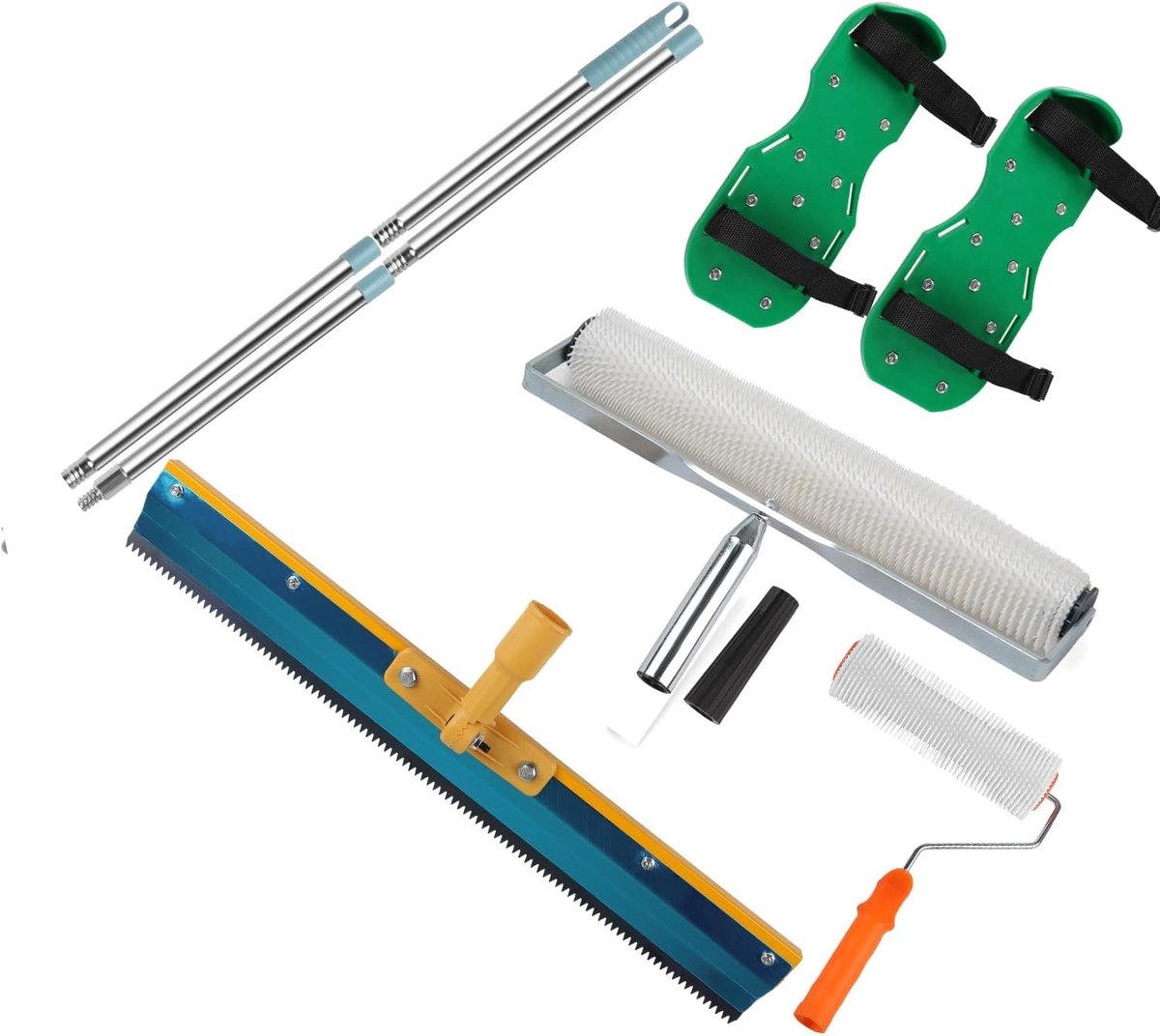 Complete Vloercoating Set met 10 Onderdelen, Inclusief Vloerroller, Squeegee en Handschoenen voor Professionele Afwerking