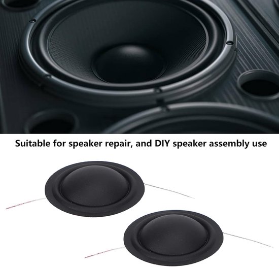 Solidchoice - Dailygoody - Aluminium Tweeter - Audio Vervanging - 25mm - Hoge Geluidskwaliteit - Ronde Draad - Geschikt voor Speakers - Film Dome — afbeelding 2