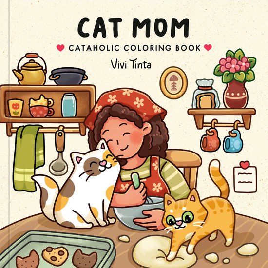 Cat Mom Coloring Book