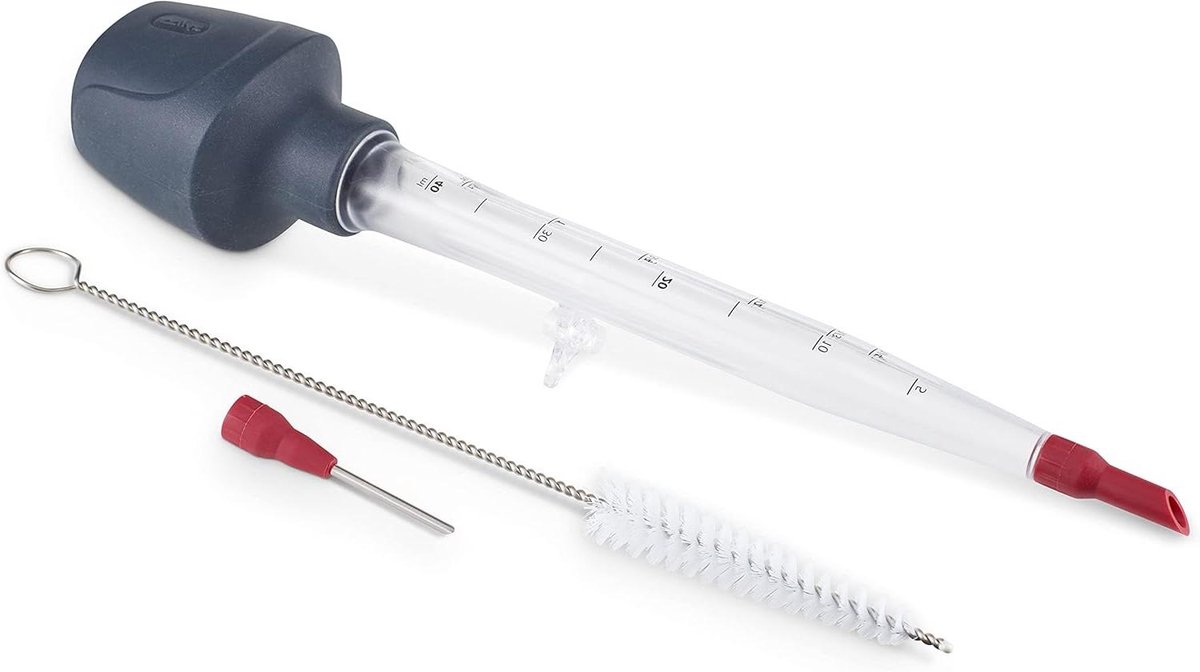 Braadspuit - Pipet Spuit - Vlees Bereiden - Dubbele Functie - 411 cm - Transparant
