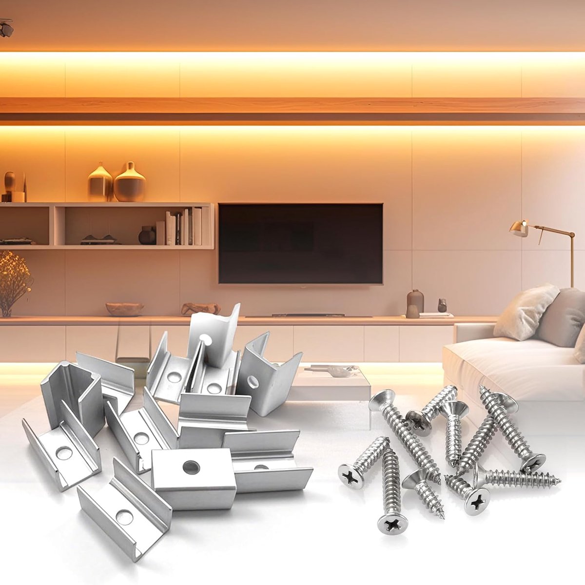 50 stuks snap lock schroef metalen bevestigingsmateriaal voor SUCIKORIO 230V neon LED strips