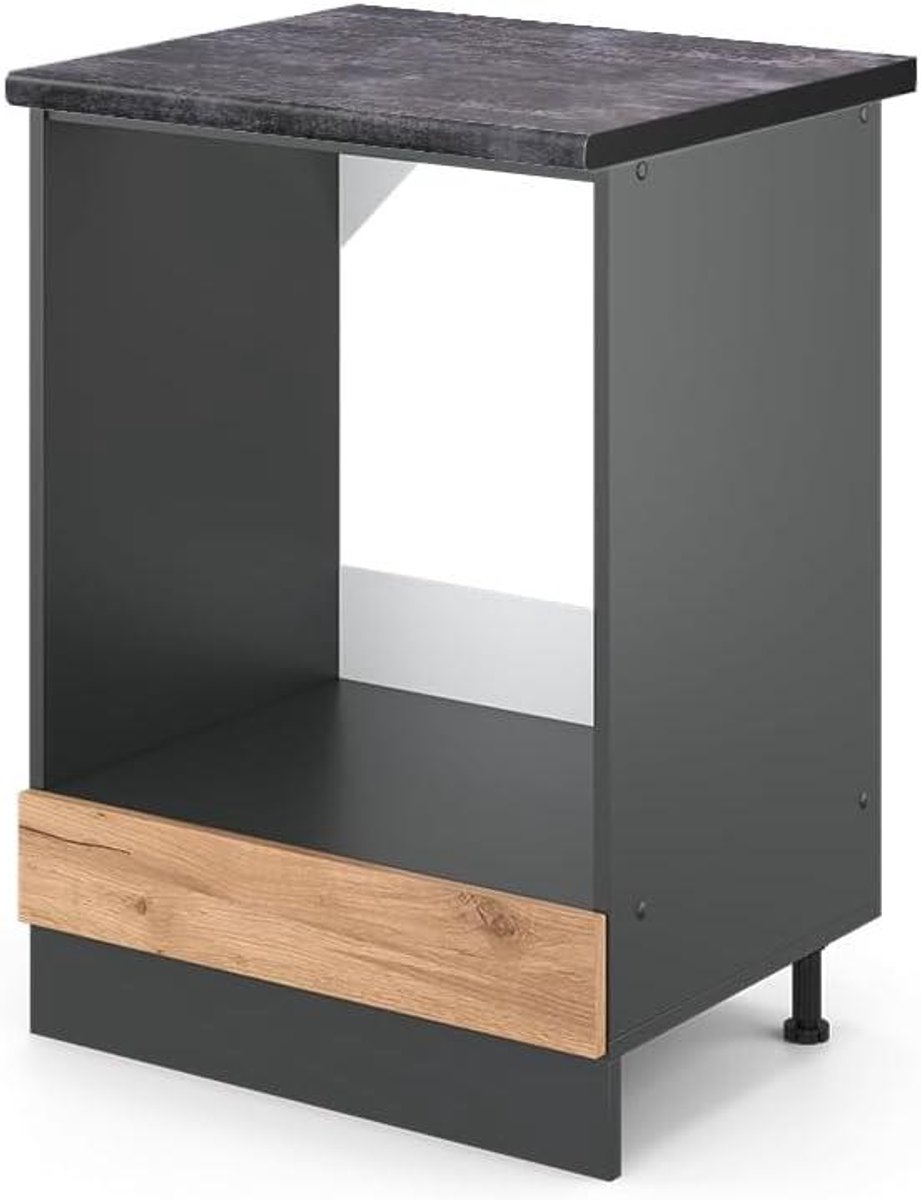 Keuken Ovenombouwkast - Inbouwoven Kast - Keuken Organisatie - Modulair Ontwerp - 60 cm - Goud Antraciet