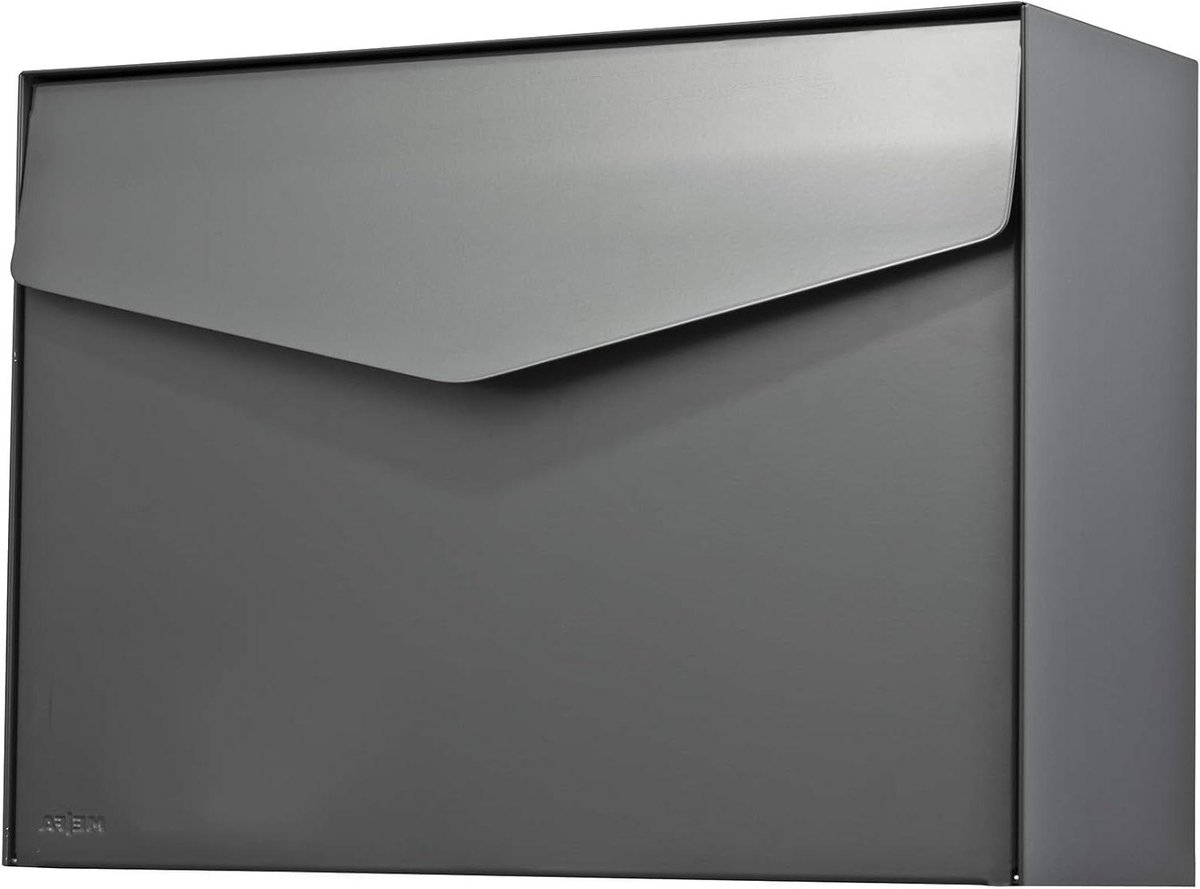 Brievenbus Envelopdesign - Brievenbus met slot - Post ontvangen - Veiligheidsslot achter klep - 312x430x178 mm - Basaltgrijs