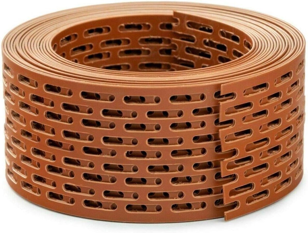 Dakrooster - Ventilatierooster vogelbescherming - Dak ventilatie - Vogelbescherming - 50 mm rol 1x 5m - Rood
