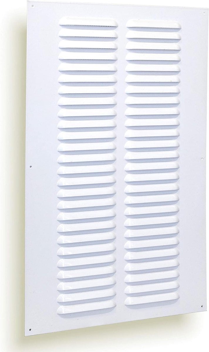 Ventilatierooster Metaal - Ventilatiekap Afdekking - Ventilatie Afdekken - Insectenbescherming Binnen Buiten - 25 x 40 cm - Wit