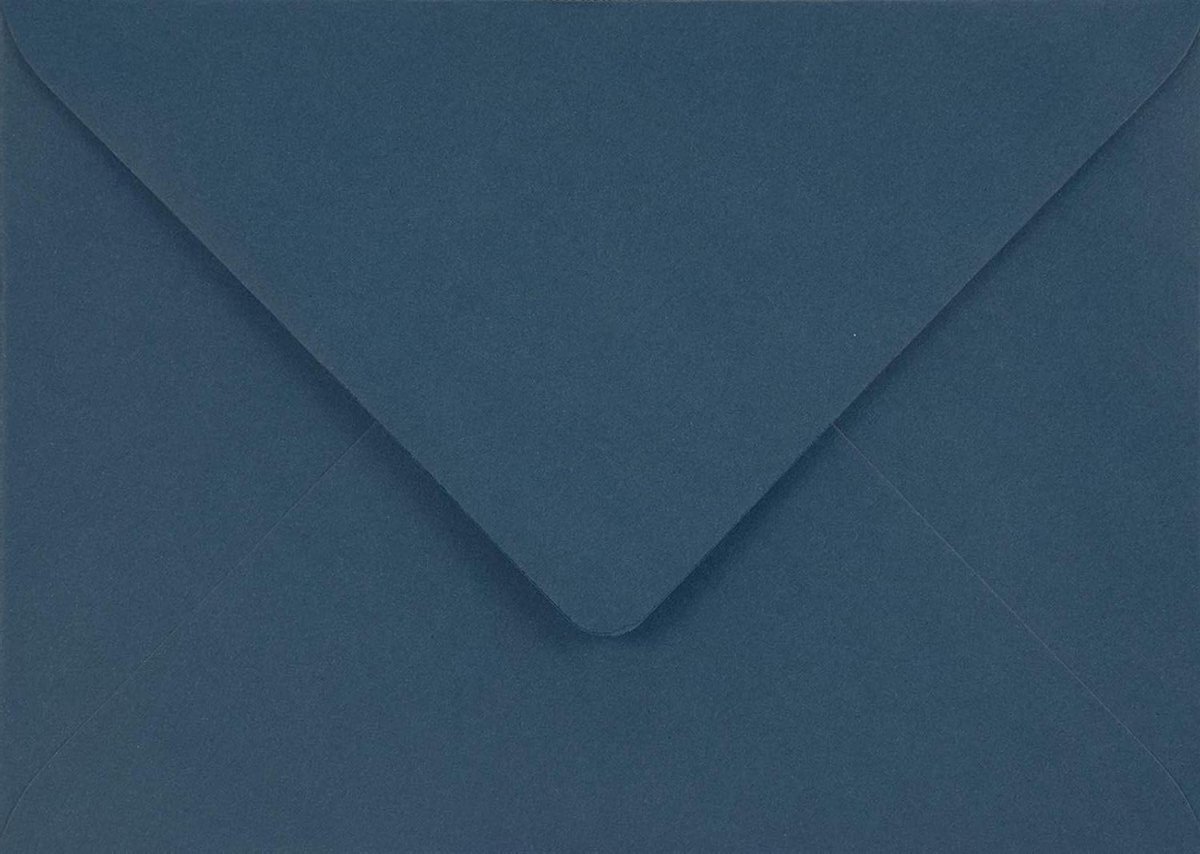 Blauwe Enveloppen - Briefkaarten Verzenddozen - Kaarten Versturen - Gladde Velijmde Textuur - 125 x 175 mm - Blauw