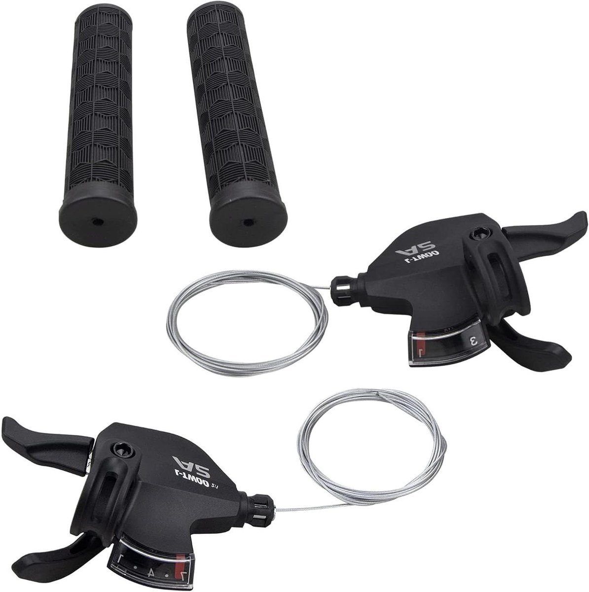 Schakelhendelset Fiets - Versnellingshendels MTB - Fietsen Verbeteren - Index Schakeling - 3x7 Versnellingen - Zwart