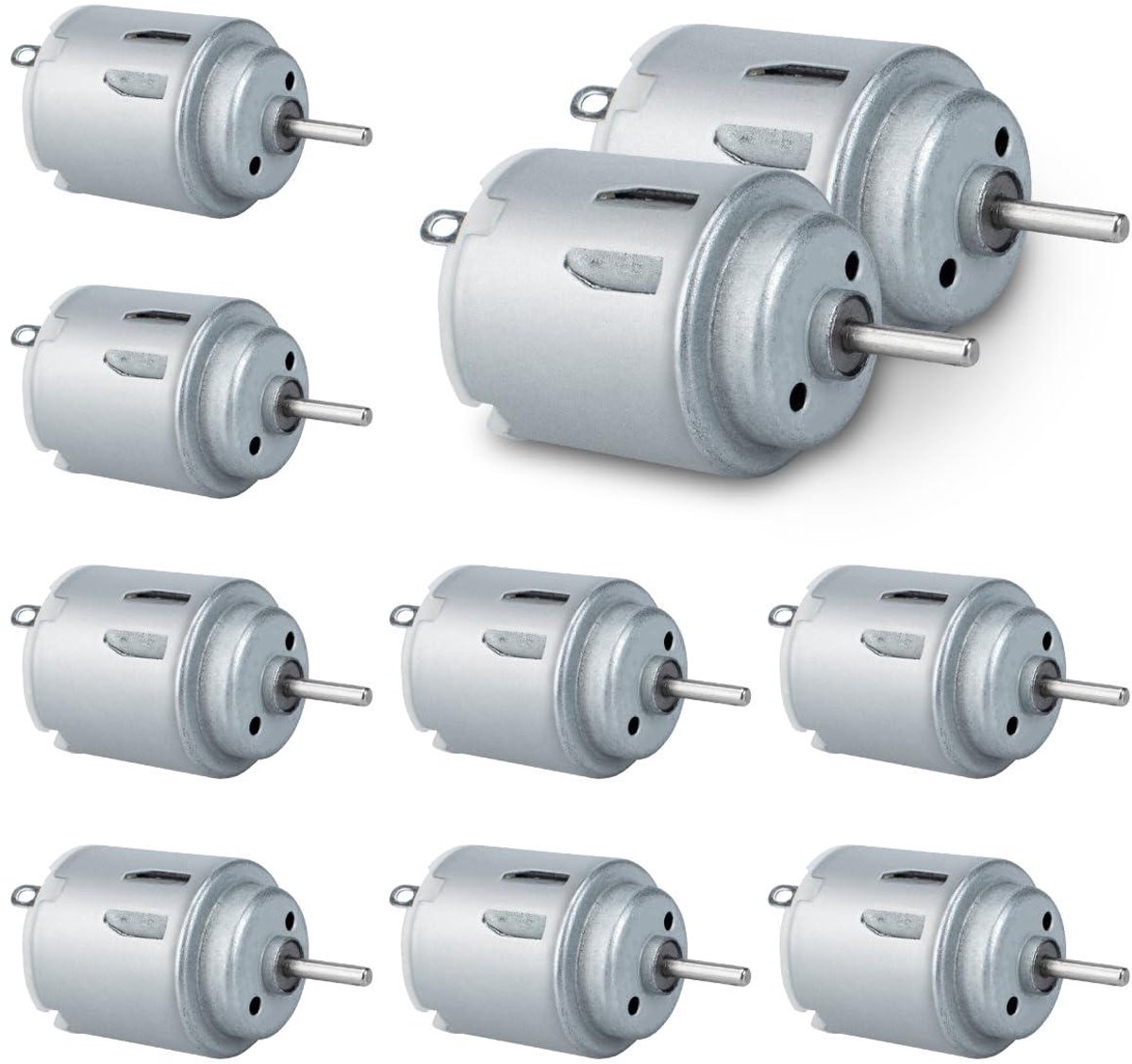 Micro DC Motor - Kleine Motor - DIY Projecten - 18000 RPM Snelheid - 38x20mm - Silver