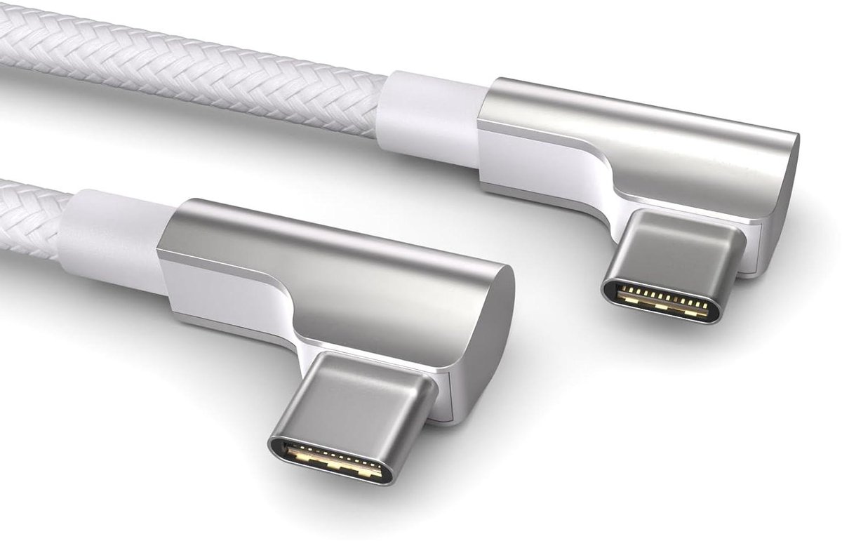 USB C naar USB C Kabel - Laadkabel PD - Snel Data Overzetten - 100W Snelladen - 1 meter - Wit