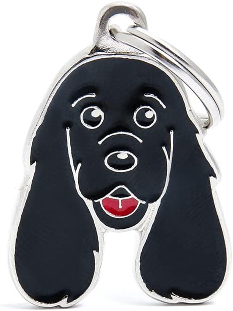 Honden ID Tag - Huisdier Penning - Veiligheid Thuis - Handgemaakt Ontwerp - 5 x 5 x 5 cm - Zwart