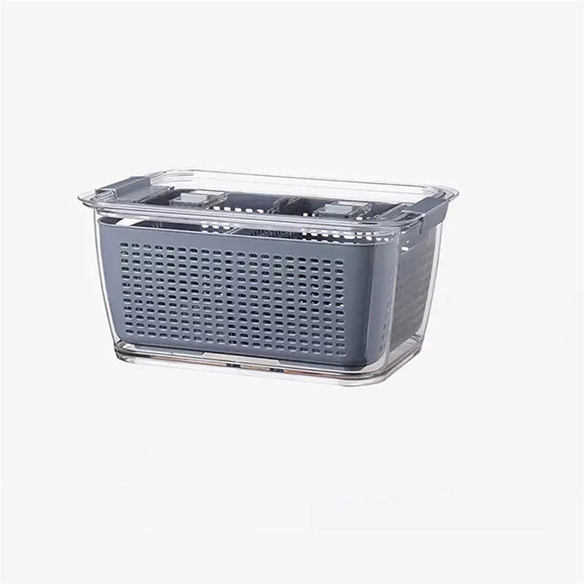 Plastic Opbergdoos Groenten Fruit Vers Houdendoos Koelkast Mesh Sieve Storage Organizer Mand Keukengereedschap Keukengereedschap (Color : 3PCS)
