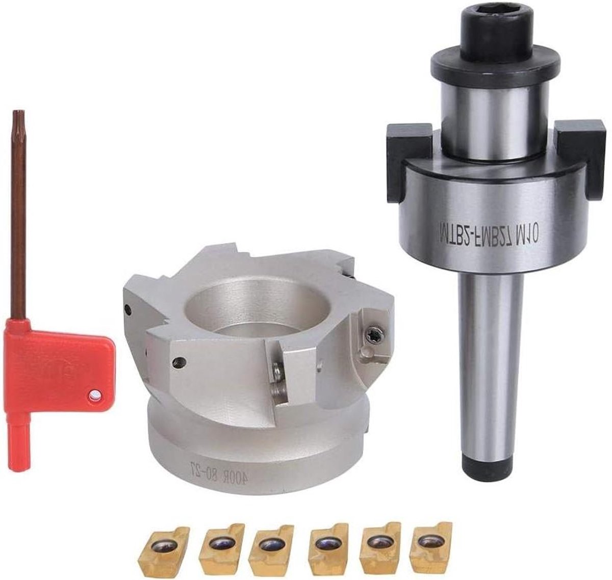 Vlakfrees Set - Freeshouder Freesbits - Metaalbewerking - 6-kantige frees - MT2-FMB27 - Niet van toepassing