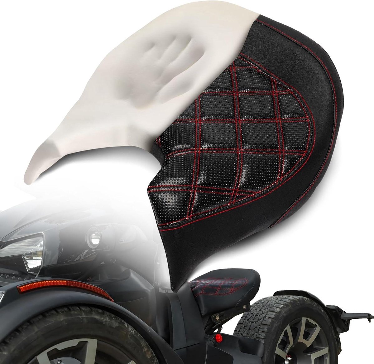 Rider Besturingstoel - Motorstoel Comfortstoel - Comfortabel Rijden - Ergonomisch Ontwerp - 12.7 x 3.81 x 2.54 cm - Rood