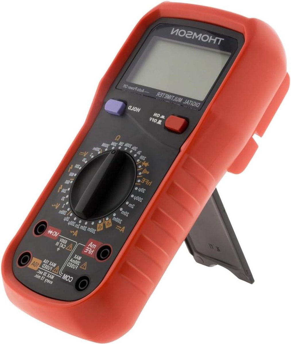 Digitale Multimeter - Meetinstrument Spanning - Installaties Controleren - 8 Functies LCD - 600 V 10 A - Grijs