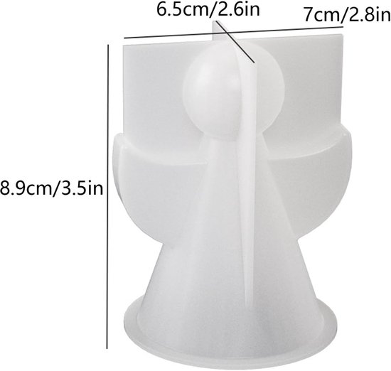 2 stuks Engel siliconen kaarsenvorm - 3D gietvormen set voor DIY kaarsen, zeep, gips en handwerk — afbeelding 3