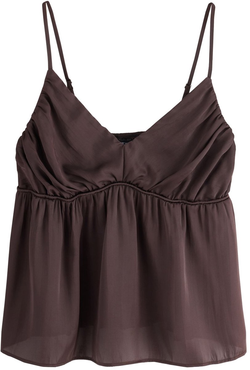 Next - Dames - Camitop met strokendetail - Bruin