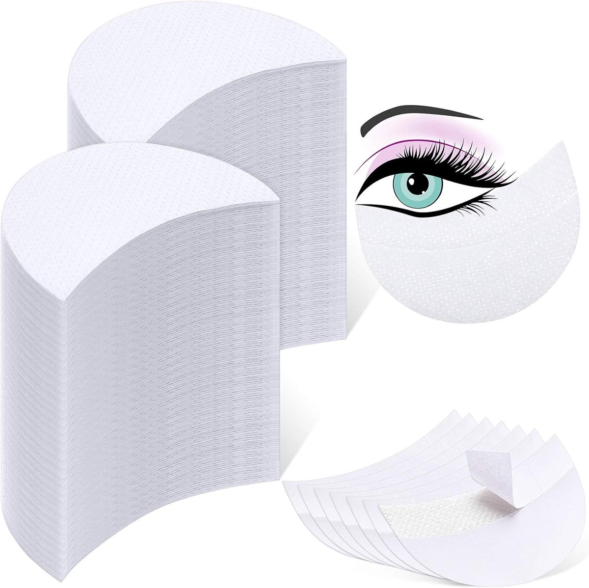 300 Stuks Zelfklevende Witte Oogschaduw Pads – Oogmake-up Beschermers en Sjablonen voor Perfecte Ooglooks en Onderste Oogbescherming