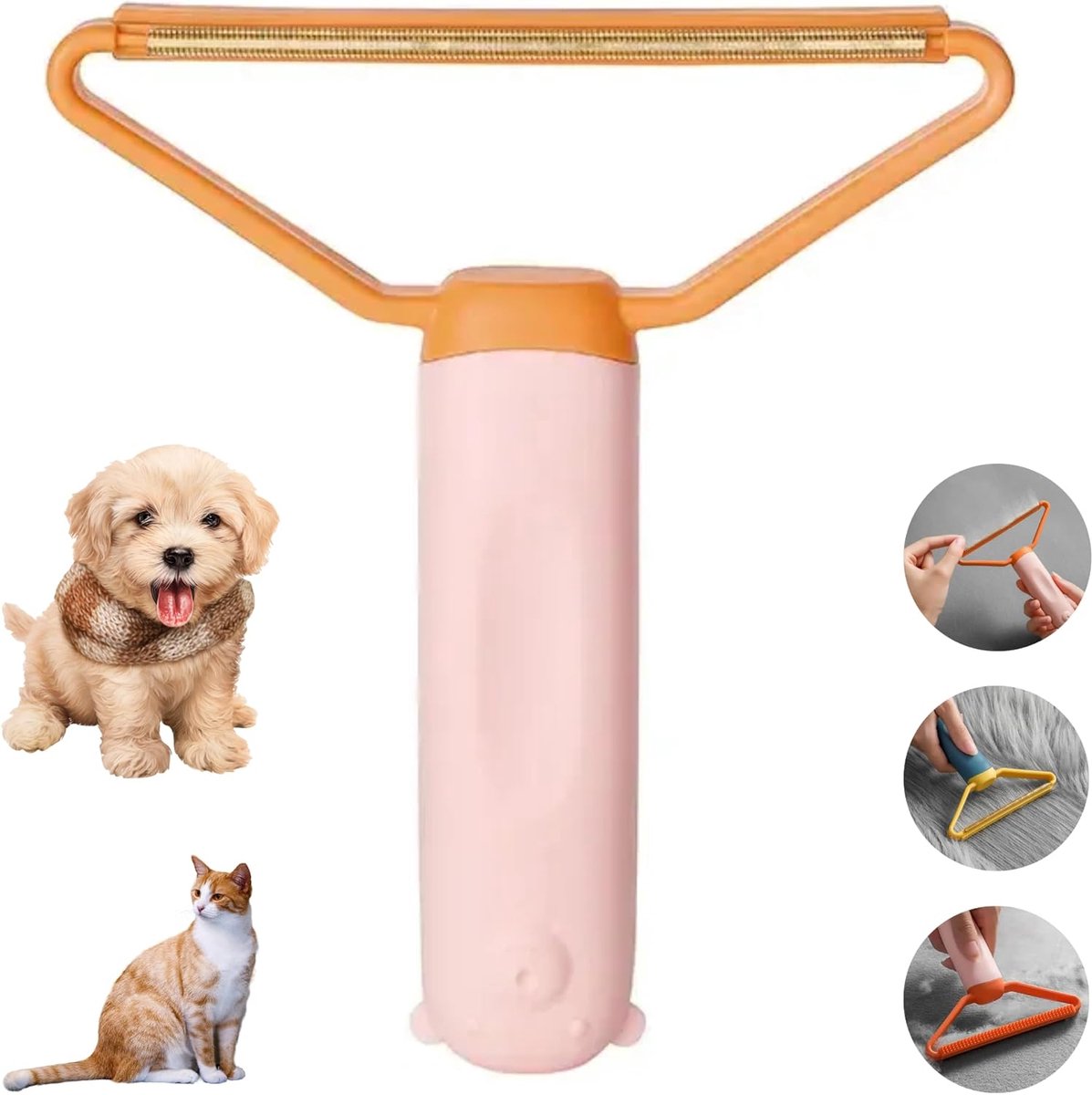 Haarverwijderaar voor huisdieren, accessoires voor honden en katten, voor het verwijderen van haren en pluisjes, voor kleding, bank, bed, tapijten en stoffen, wasbaar en herbruikbaar