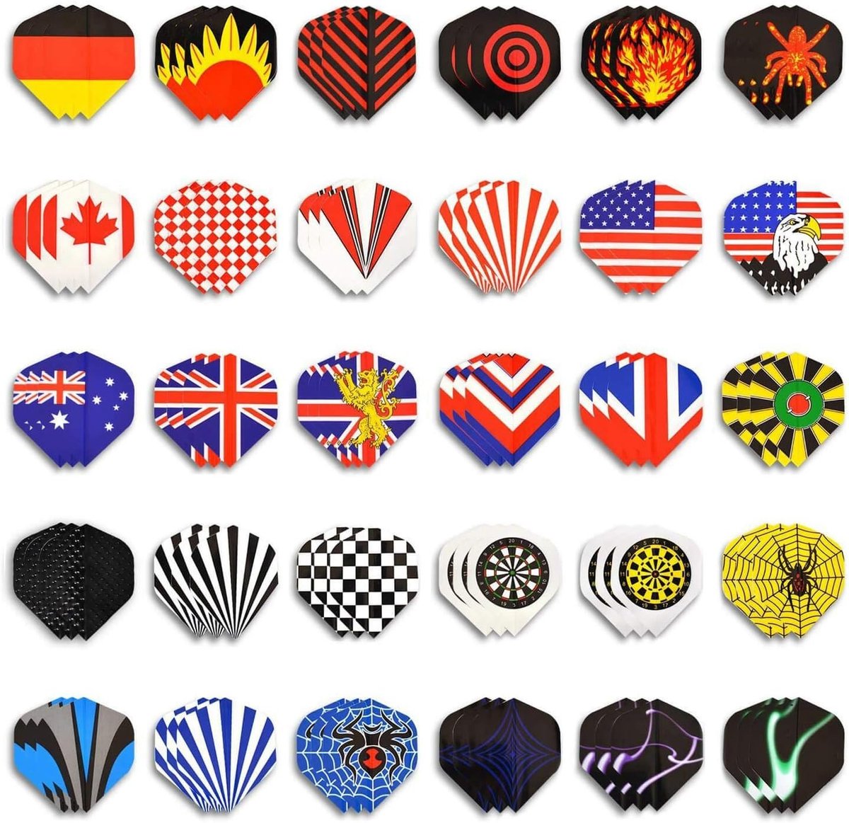 Dartflights Standaardvorm voor Dartpijlen - 90 Stuks, Geschikt voor Steel en Soft Tip Darts