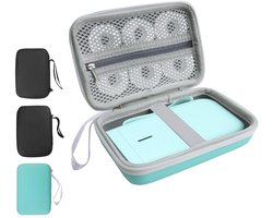 Storage Case voor SUPVAN E10/Nelko P21/PRT/NIIMBOT D110/Pristar P15 Mini Bluetooth Labelprinter Etiketteerapparaat Handapparaat Label Maker Case (alleen Tas)-Groen