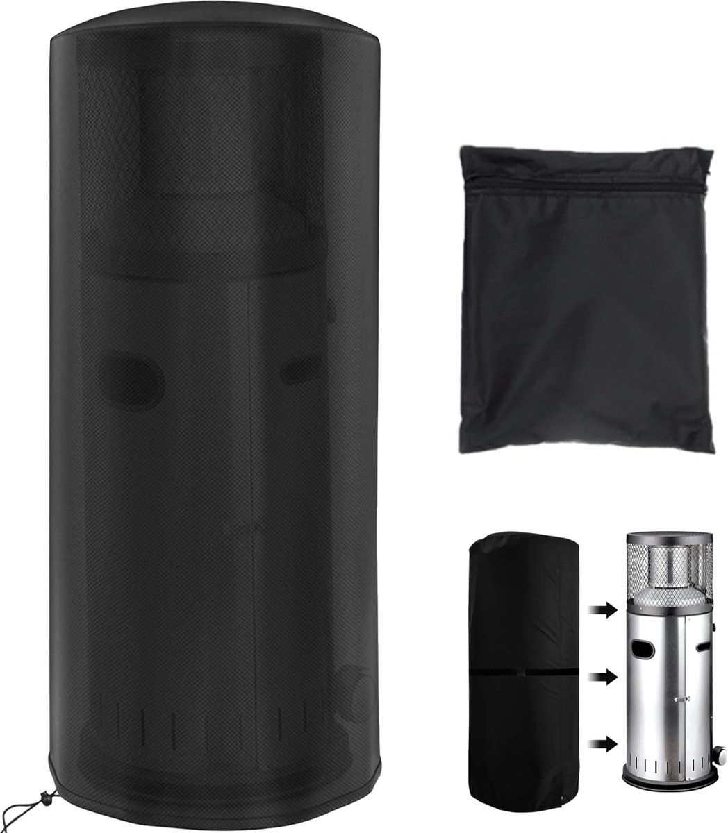 Beschermhoes, weerbestendige beschermhoes voor terrasverwarmer, gaswarmtestraler, waterdicht, scheurvast weefsel, winddicht, anti-uv-verwarmingsafdekking, outdoor, 50 x 50