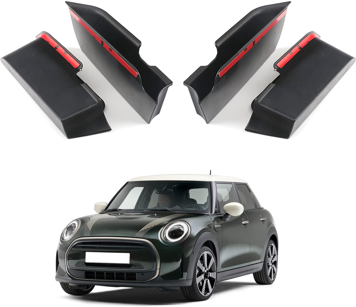 Compatibel met Mini Cooper F55 auto-opbergdoos, autodeur, binnenframe, organizer, afdekkingen, opbergbox, Mini F55, accessoires, 4 stuks