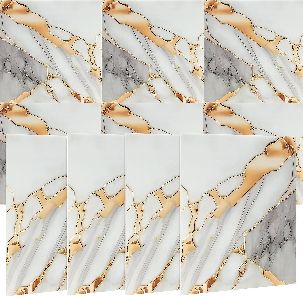 50 Stuks Zelfklevende Marmertegels 30x30 cm – Meerkleurige Marmerlook, Waterdicht XPE Schuim – Peel & Stick Wandtegels voor Keuken, Badkamer & Woonkamer – Luxe DIY Wanddecoratie
