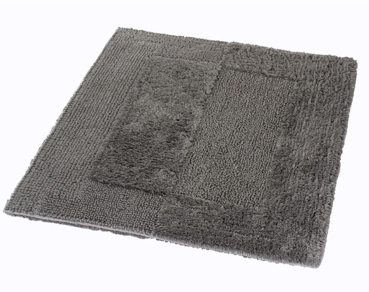 Badmat HAVANNA Schiefer 55 x 65 cm | OEKO-TEX gecertificeerd, geschikt voor vloerverwarming, machinewasbaar, 100% katoen