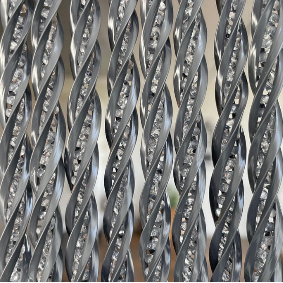 – Vliegenhor, verschillende maten en kleuren, balkondeur vliegenraam, luxe insectenbescherming, grijs 120 x 250 cm