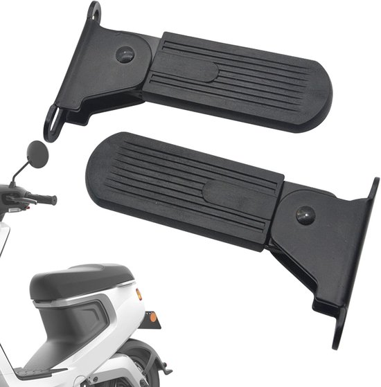 Universele Voetsteunen voor Fatbike - Geschikt voor V8, V20 & H9 - Metalen Steuntjes Achter - Set van 2 - Zwart van Merkloos — afbeelding 3