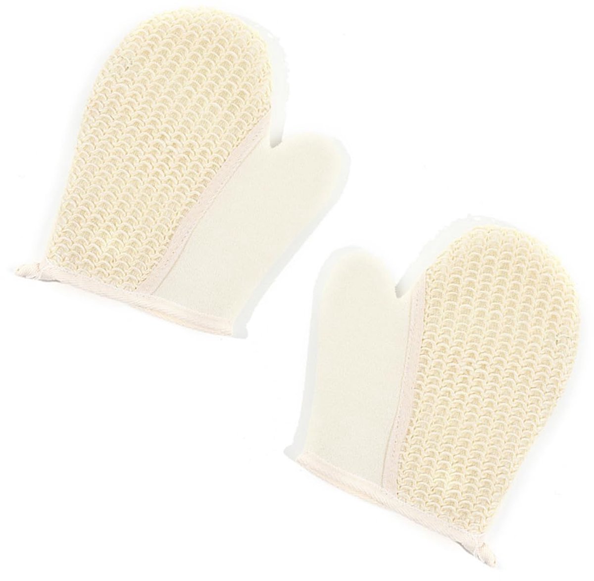 Exfoliating Gloves, Exfoliating Gloves, Linnen Scrub Gloves voor het lichaam, wasbare douche-handschoenen, douchecabing, exfoliërend gereedschap voor mannen, vrouwen, kinderen