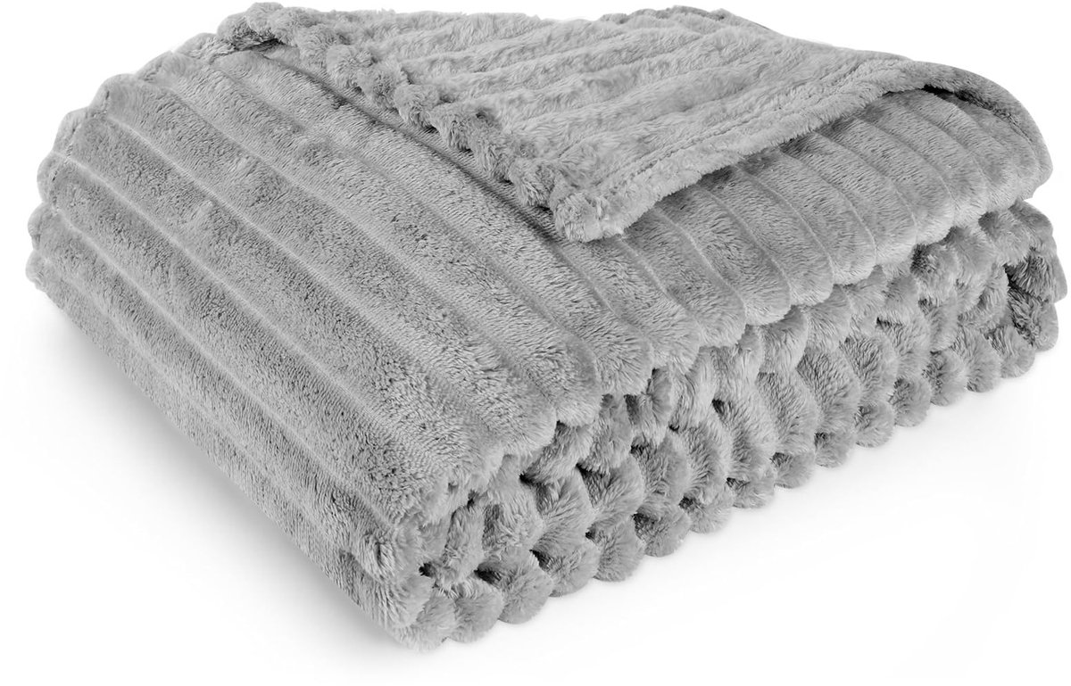 Faux Rabbit Fur Throw Blanket, Omkeerbare Deken Pluche Fluffy Deken, Superzachte Dekens Fuzzy Throw Blanket, Fuzzy Warme Gezellige Fluffy Bont Deken voor Bed Sofa Bank Woondecoratie, 100 * 150