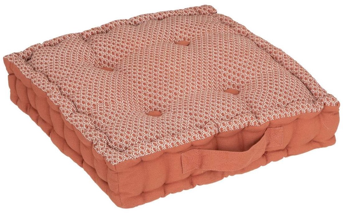 Vloerkussen Otto – katoen – roze terracotta – 40 x 40 cm
