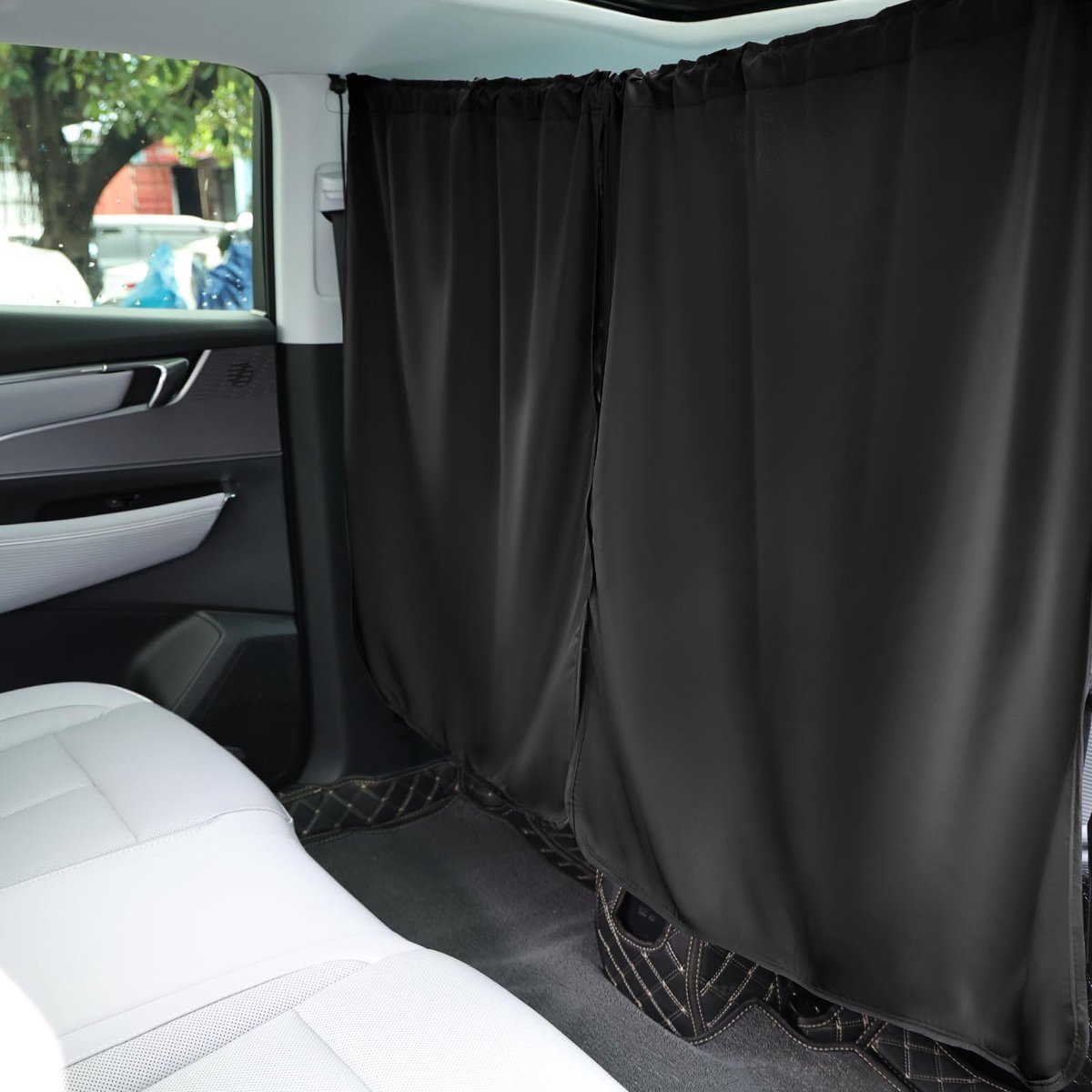 Gordijnen, autostoelscheidingsgordijn, verwijderbare gordijnen voor campers, verduisterende raamhoezen voor bedrijfsvoertuigen en bestelwagens 180 x 90 cm