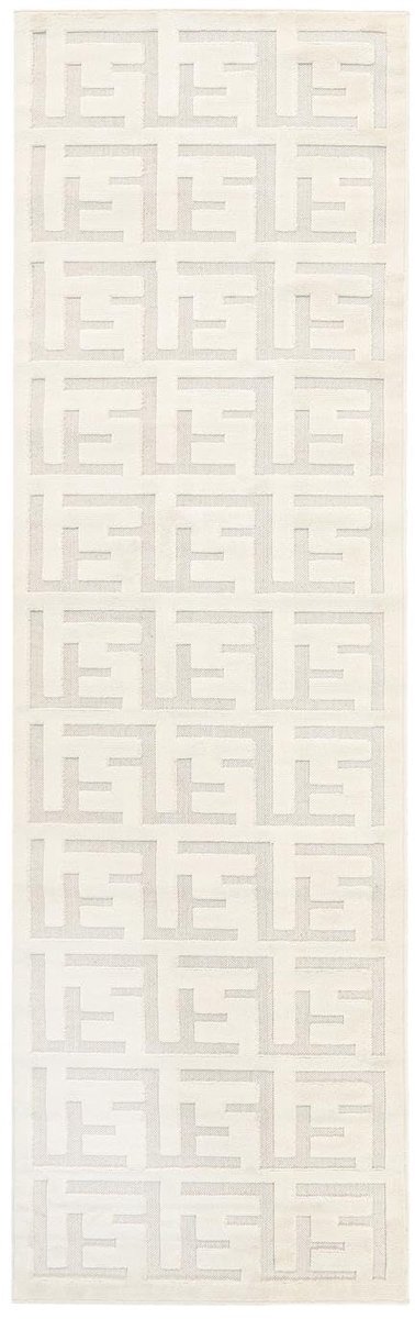 Vloerkleed, 80 x 250 cm, Rechthoekig, Middelpolig, Alleen chemisch reinigen, oeko_tex_100, Crème wit