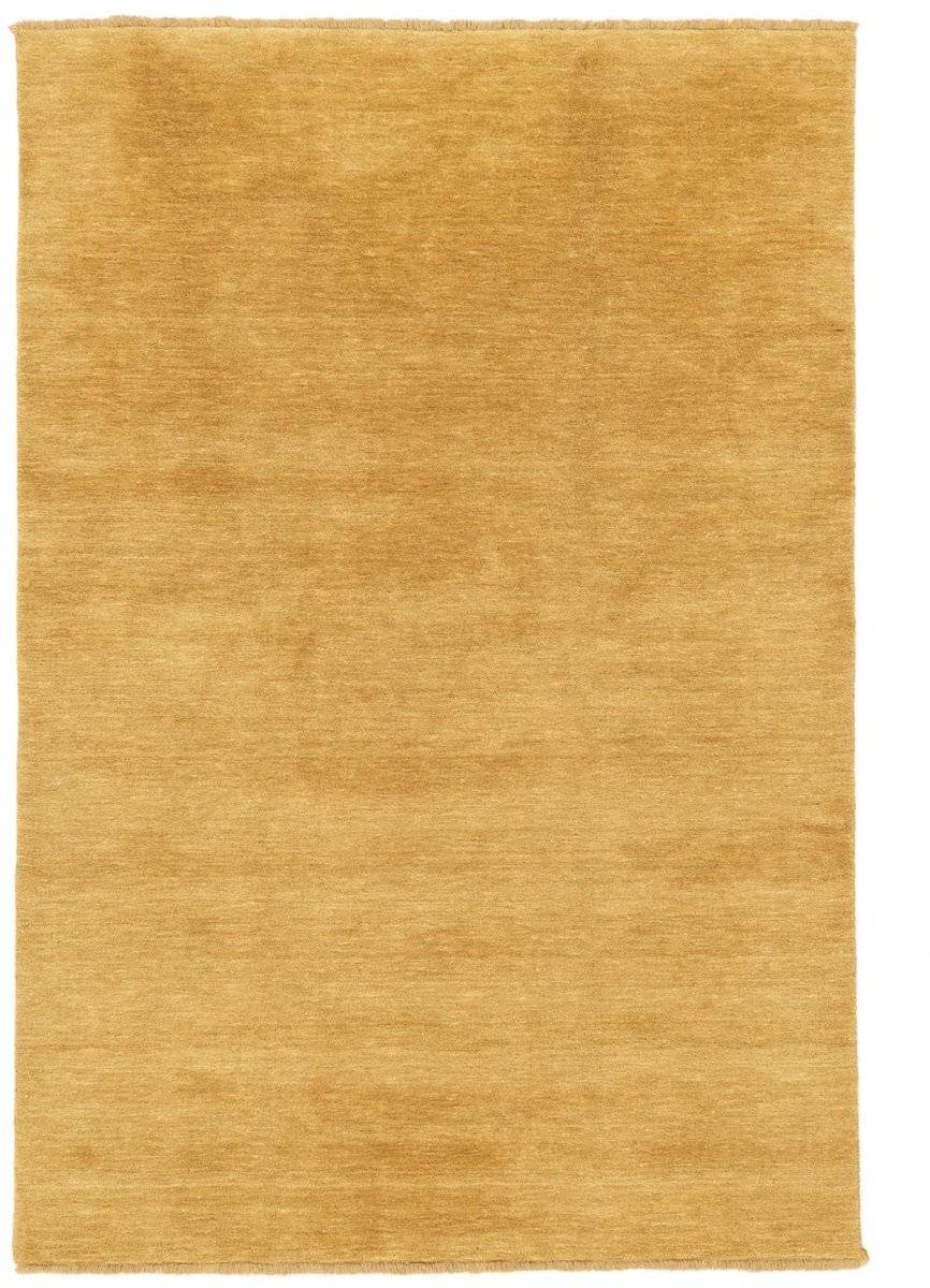 Vloerkleed, Moderne, 200 x 300 cm, Rechthoekig, Middelpolig, Woonkamer, Eetkamer, Slaapkamer, Alleen chemisch reinigen, Care & Fair gecertificeerd, Mosterd Geel