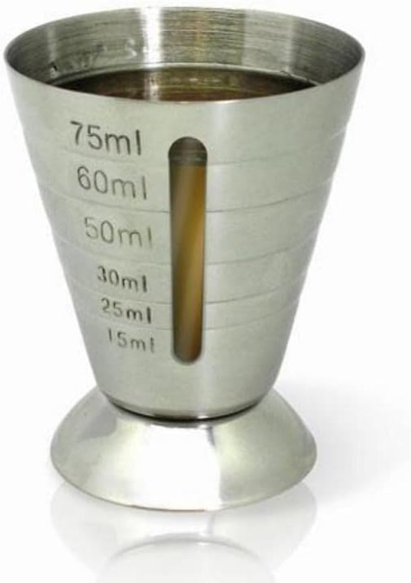 Professionele Roestvrijstalen Jigger 75-15 ml voor Perfecte Maatbepaling