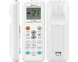 Universele 1000-in-1 afstandsbediening voor airconditioners met led-display, compatibel met LG, Gree, Midea, Samsung, Toshiba, Haier, Sharp, Bosch, Panasonic, Daikin, Hitachi en andere merken airconditioners.